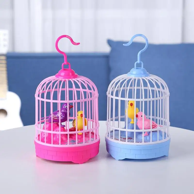 

Voice Control Electric Simulation Induction Sing Bird Cage Birdcage Toy