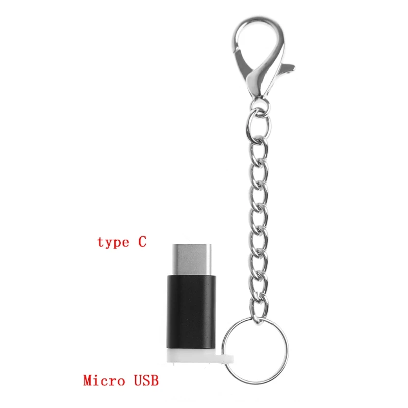 USB-C USB 3,1 type C Мужской ToMicro USB Женский адаптер конвертер с анти-потеря брелок для Android PhonePC LG G6/Oneplus3T/S1