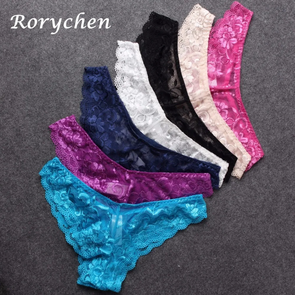 Летние сексуальные женские кружевные трусики Rorychen нижнее белье большого размера