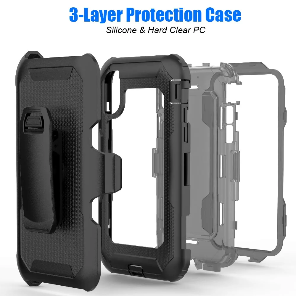 

PTM Strong Protection Armor Phone Case for iPhone 6 6S 7 8 Plus Cases for iPhone X XR XS MAX Shockproof Kickstand Back Cover