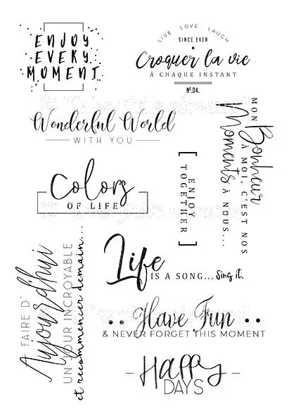 

French Transparent Clear Stamp for DIY scrapbooking/Card Making C606