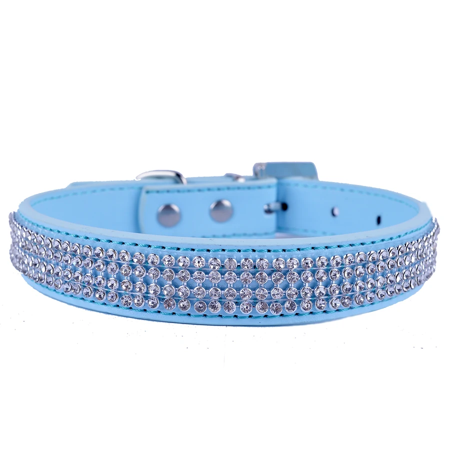 10pcs Fashion Leather Dog Collar Brand Rhinestones Accessories Collar