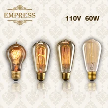 60w Vintage E27 Lampada Incandescent Edison Bulb Lamp Light Outdoor Lighting Filament 110V DIY Rope Pendant Lamp Retro Luminaria