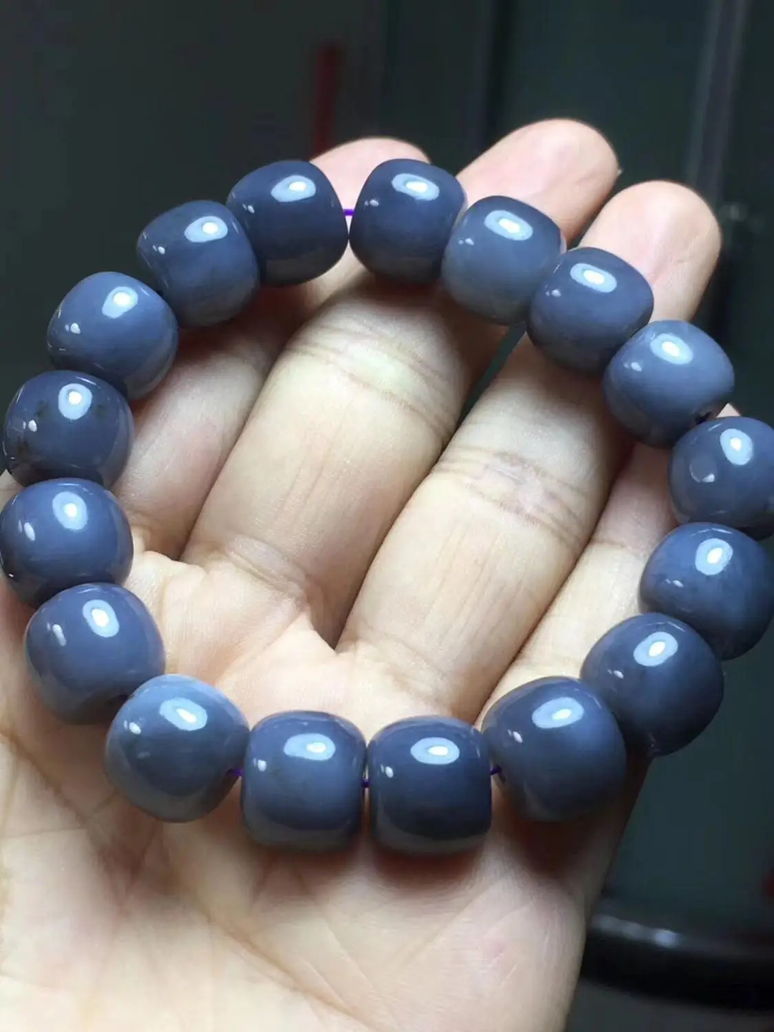 Hetian Jade старые бусины Qinghai ингредиенты старый Материал Фиолетовая ручная струна бусина «Яблоко» Ручная Веревка ретро Будда бусины браслет