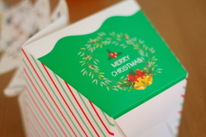 Веселая рождественская ель подарок коробка, печенье холоката картонные коробки для выпечки, Рождественская коробка для яблок, Рождественский подарочная коробка 30 шт./партия
