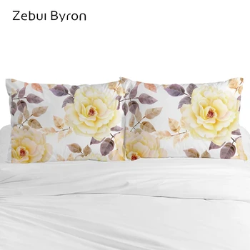 

Custom 3D HD Pillow Case,Pillowcase 50x70/50x75/50x80,Yellow Flower Decorative Pillow Cover Bedding for Hotel Wedding Dropship