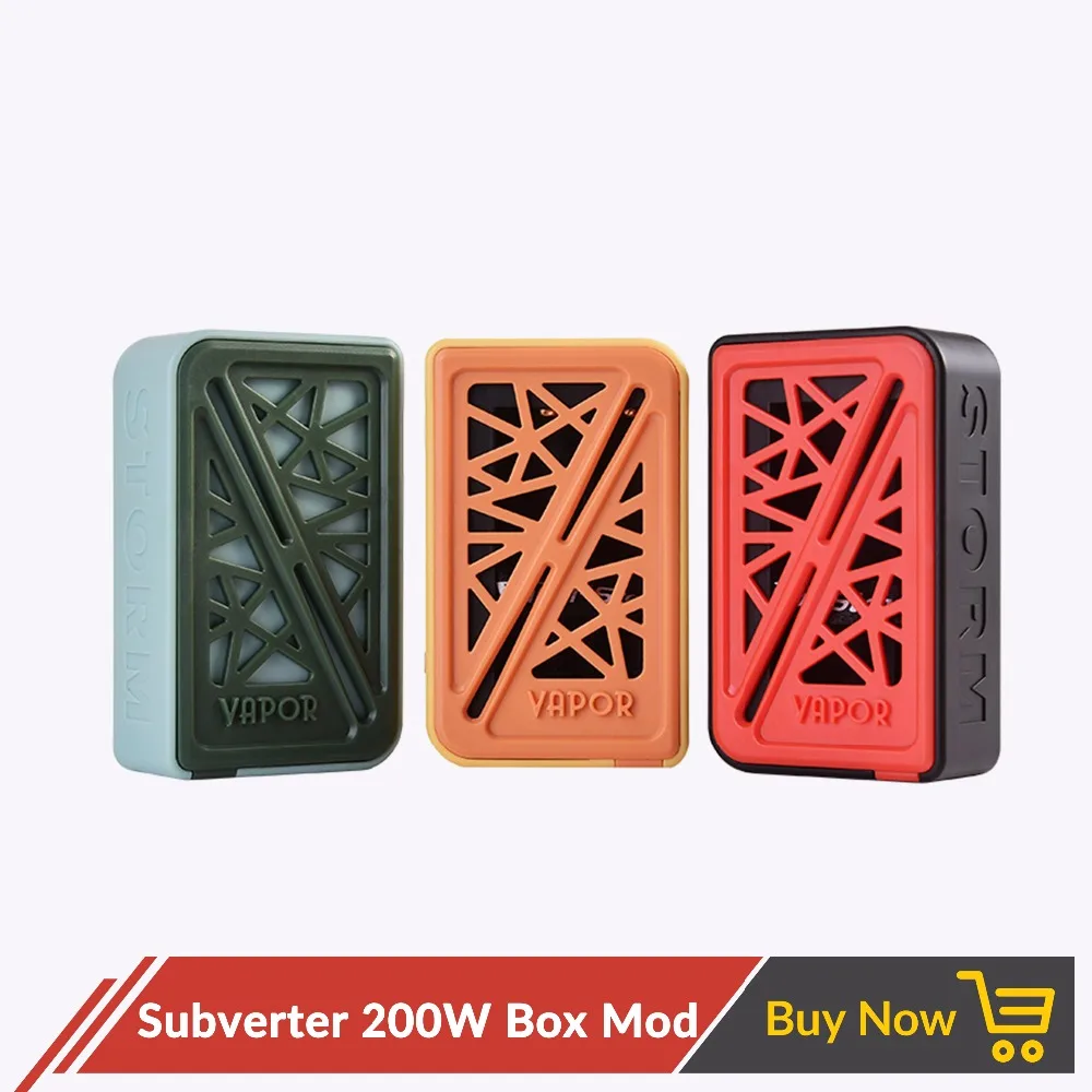

Vapor Storm Subverter 200W Box Mod TC TCR TFR 0.96 Inch Screen Plastic Cover fit Dual Battery no 18650 Battery for Vape E Cig