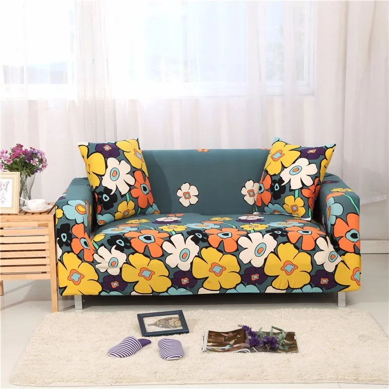 Buy Pastoral Flowers Pattern Stretch Sofa Cover Floral