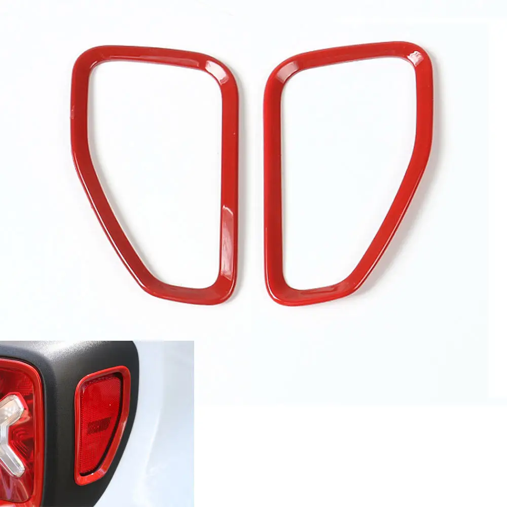 Car 2pc Abs Rear Tail Light Lamp Covers Trim Bezel Garnished Frame