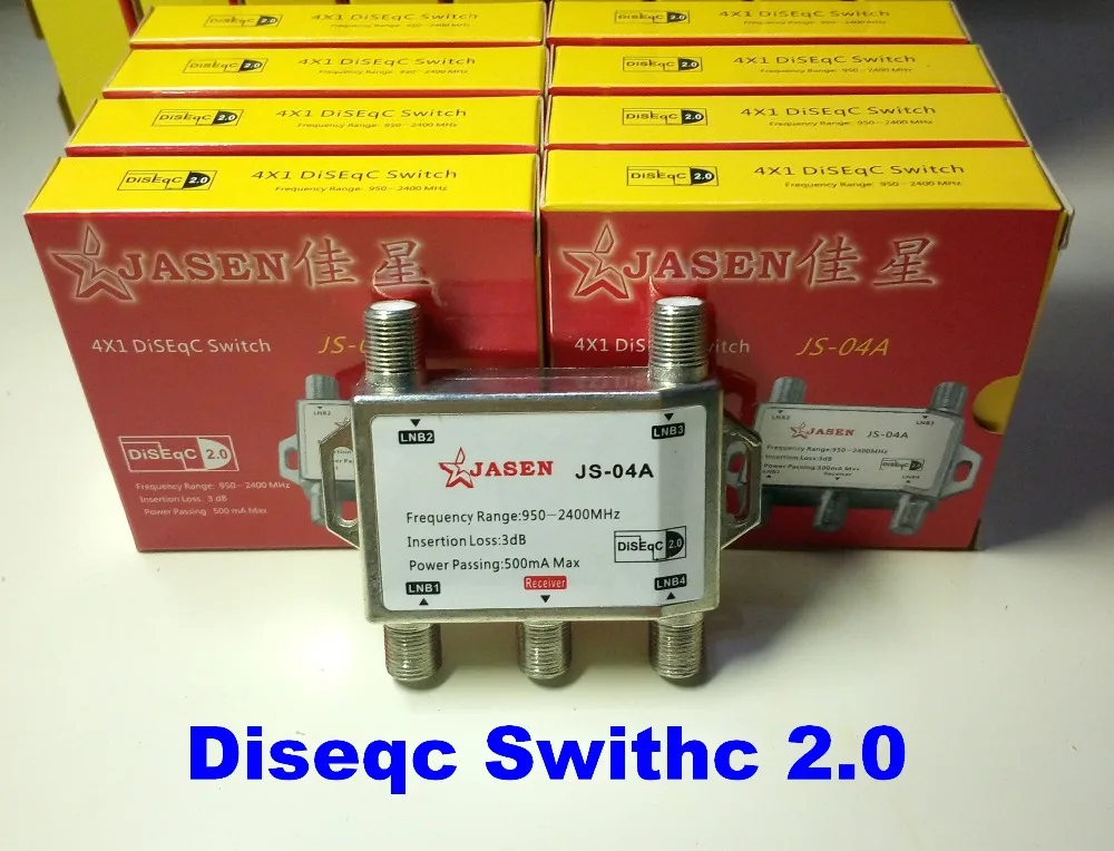 

JASAN JS-04A High quality 4 in 1 SRT4X1 DiSEqC Switch Satellites FTA TV LNB Switch For Satellite Receiver