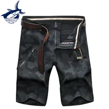 Мужские камуфляжные шорты Карго, длина до колена, хлопок, молния, украшение, много карманов, мужская одежда, летние повседневные шорты для мужчин