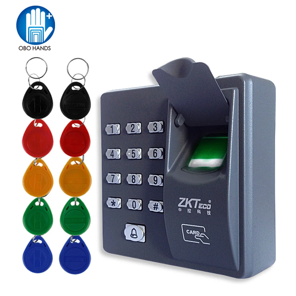 RFID Контроллер доступа со сканером отпечатков пальцев и 10 брелоками 125 кГц|access