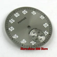 38.9 мм Серый Циферблат числа марки подходят ETA 6498 механическое движение Мужские часы D9