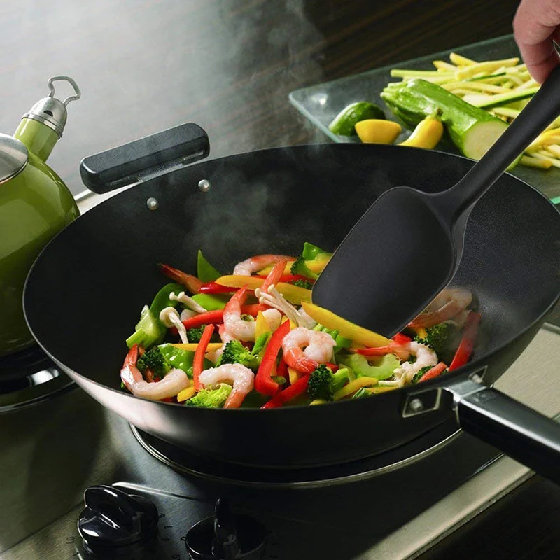 Термостойкий набор силиконовых шпателей из 5 | резиновая лопатка кухонная утварь с антипригарным покрытием для приготовления пищи, выпечки и смешивания