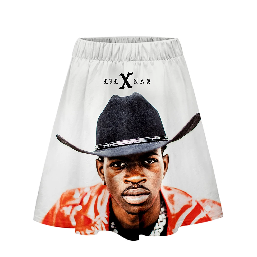 Американский раппер Lil Nas X 3D стильная юбка для девочек Повседневная летняя трендовая модная женская Повседневная Юбка крутая летняя Модная