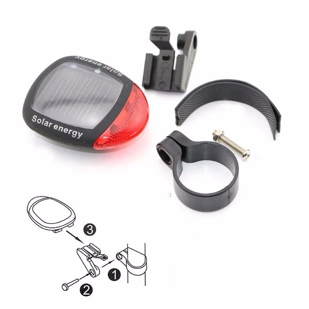 Best Solar Powered LED Rear Flashing Tail Light for Bicycle Cycling Lamp Safety TR Quick flash / Slow flash / On / Off Waterproof 4 Best Solar Powered LED Rear Flashing Tail Light for Bicycle Cycling Lamp Safety TR Quick flash / Slow flash / On / Off Waterproof 4