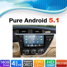 Pure Android 5.1.1 System Car DVD GPS Navigation System for Toyota Corolla 2014-2015