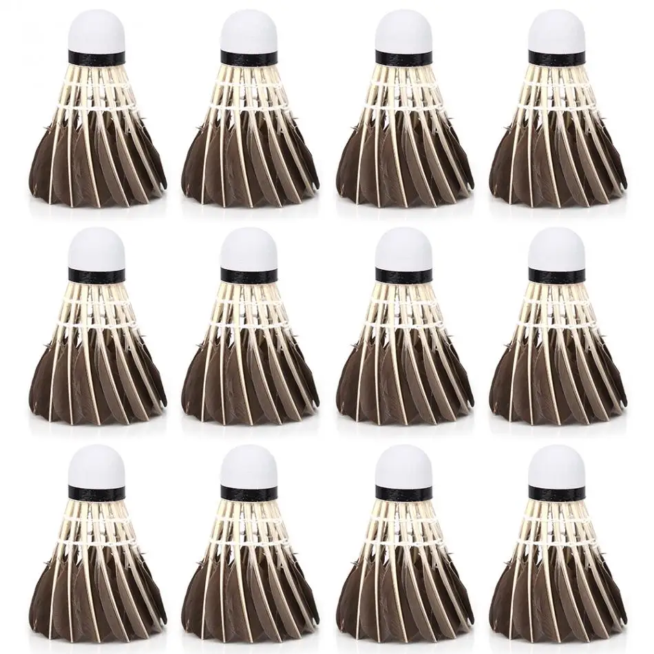 

12Pcs/lot Shuttlecocks Durable Soft Form Head Badminton Balls Feather Badminton for Outdoor Sports Training Competition Use