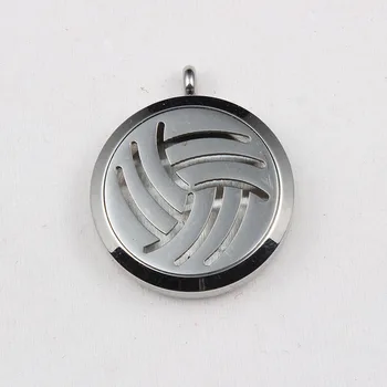 

10PCS Stainless Steel Volleyball Essential Oil Diffuser Locket Pendant