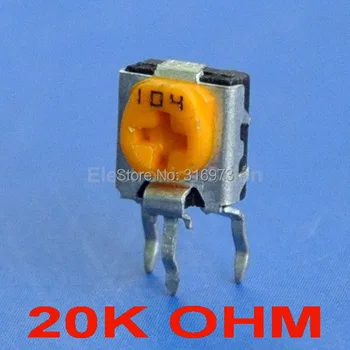 

(20 pcs/lot) 20K OHM Side-adjust Carbon Composition EVND-6FE Square Trimmer Potentiometer.