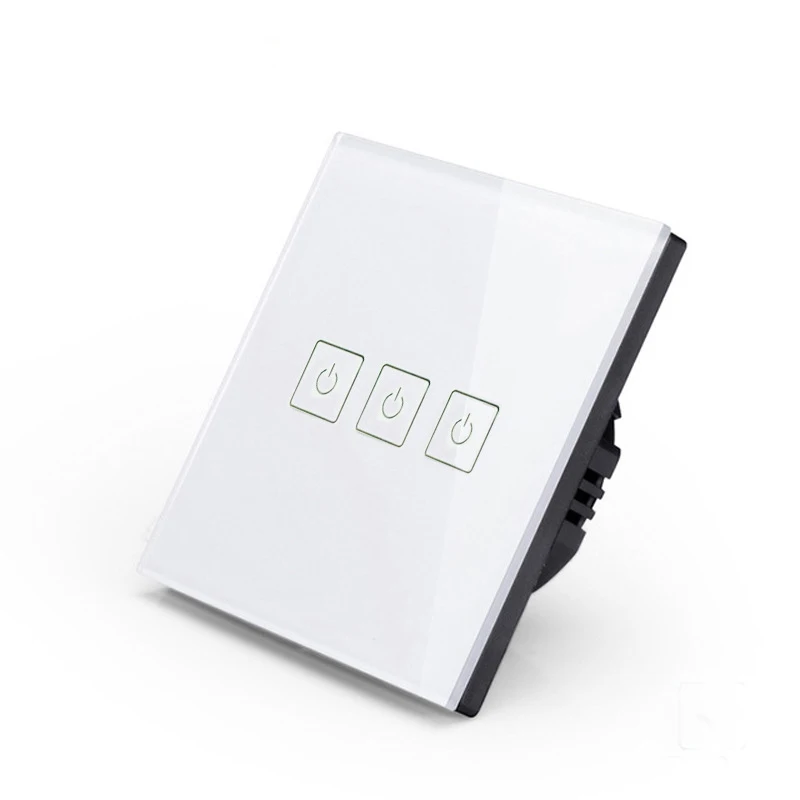 2pcs EU Smart Wifi Remote Control Switch 3 way 86 Wall Light Switch Touch Switch Panel Remote Control Timing 433 White 2pcs EU Smart Wifi Remote Control Switch 3 way 86 Wall Light Switch Touch Switch Panel Remote Control Timing 433 White
