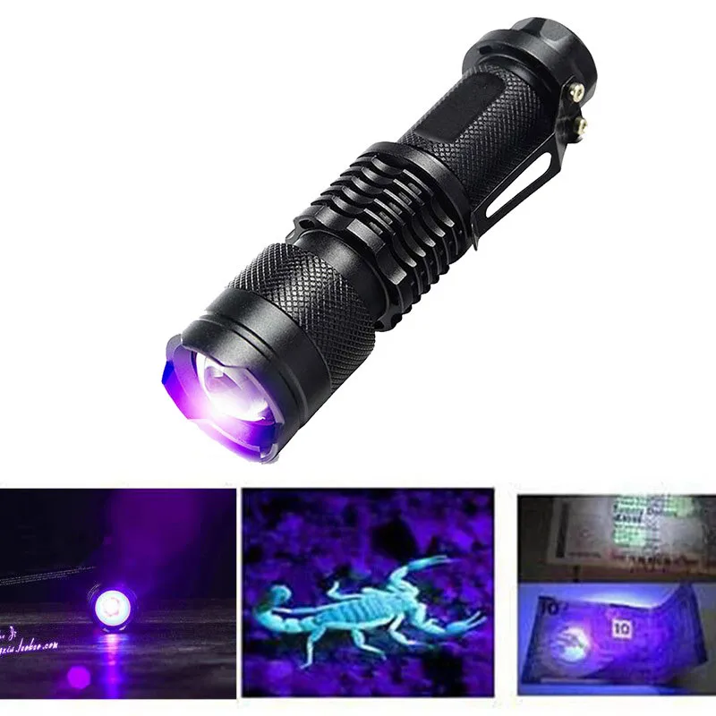 

Mini Portable LED UV Flashlight Violet Light LED Flashlight UV Torch Light monitoring