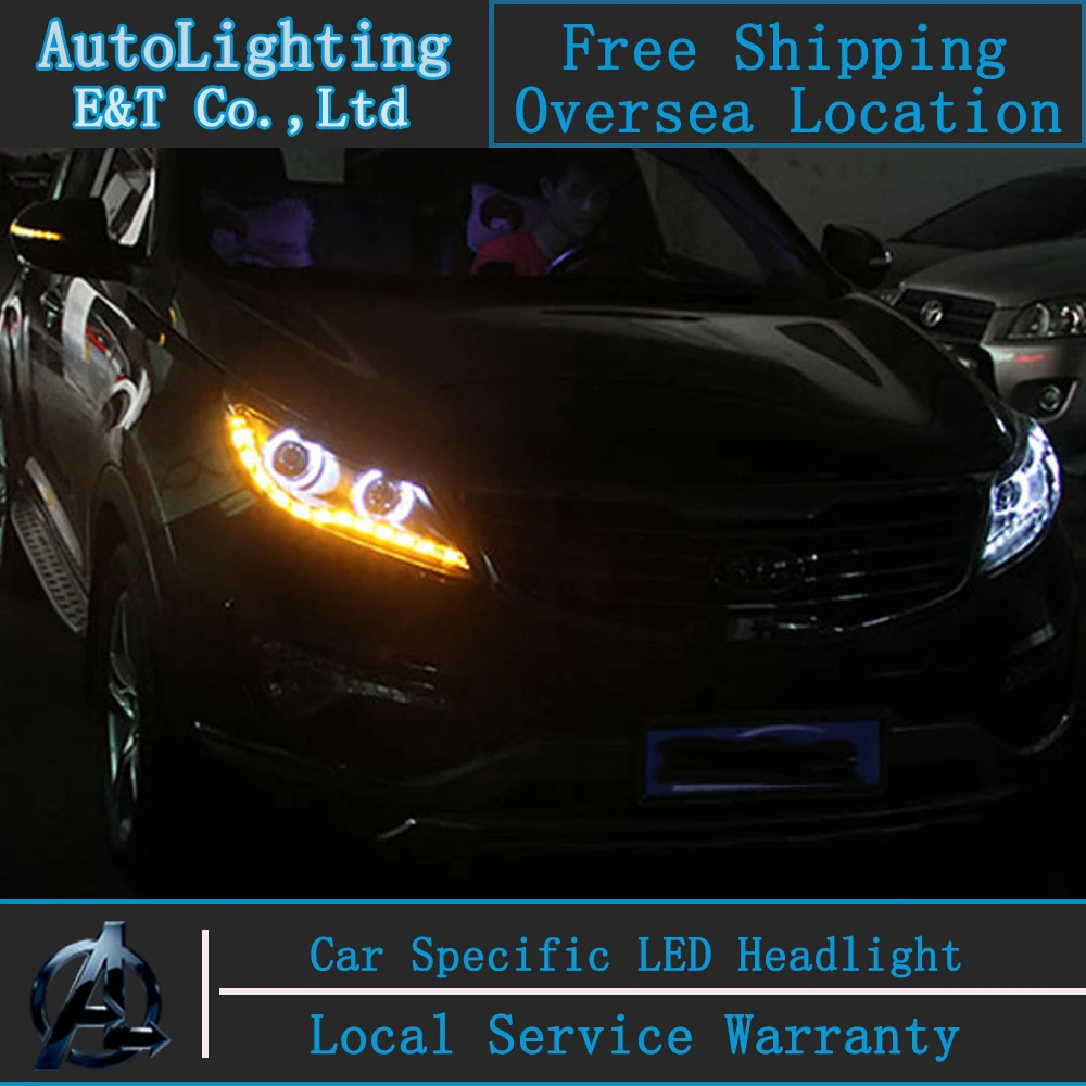 Car Styling For Kia Sportage R headlight assembly 2011 2013 Sportage
