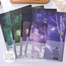 3 шт., конверт+ 6 шт., бумажная винтажная светящаяся открытка с изображением морских животных, пейзаж, поздравительная открытка, Рождественская открытка, сообщение, подарок