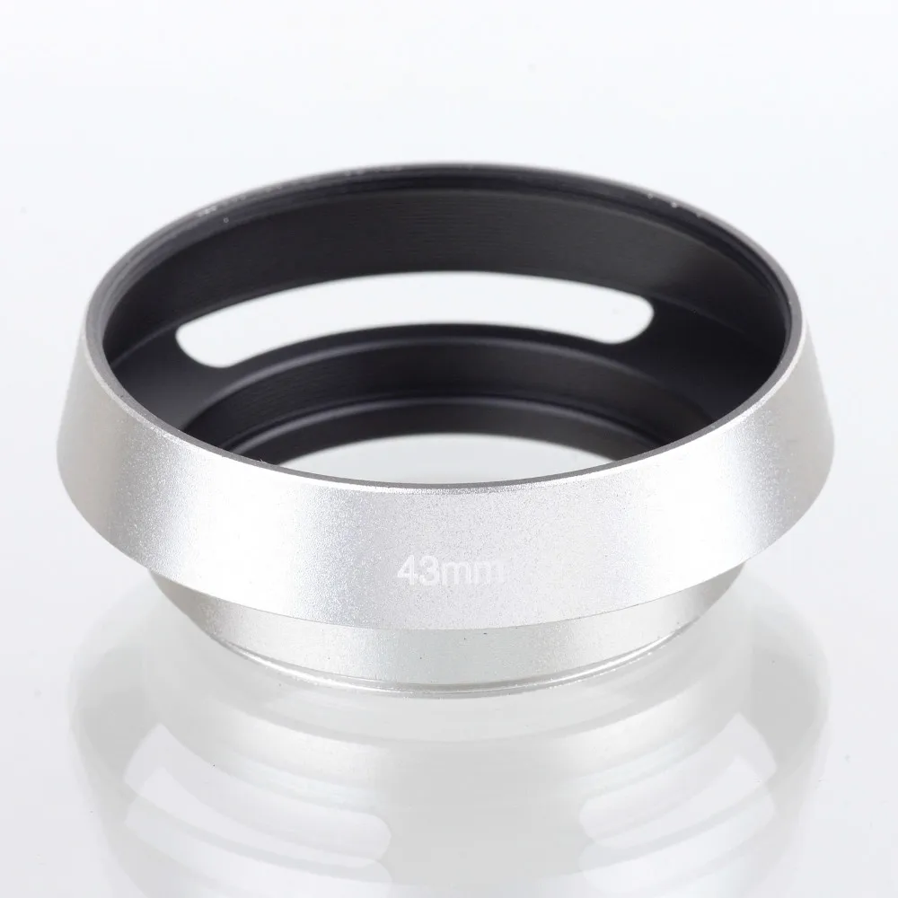 43mm Vented Curved Metal lens Hood for Leica Leitz Panasonic Pentax