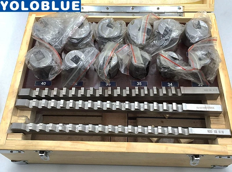 21pcs Keyway Broach Tool Set 10mm 12mm 14mm Broaches 32 50 Bushings