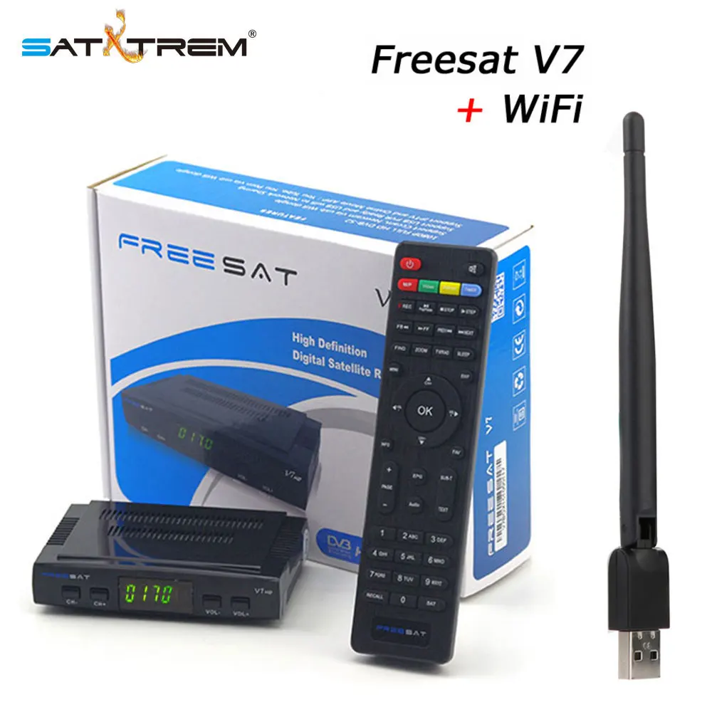 

Freesat V7 HD X800S-HD DVB S2 Satellite Receiver Full 1080P + RT5370 USB WiFi Antenna Support Cccam Powervu Youpron Set Top Box
