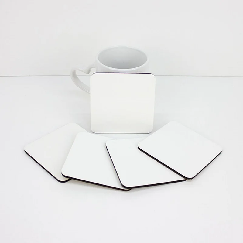 10Pcs 9.5cm Blank Wooden Tea Coaster Kitchen Coffee Drinks Board