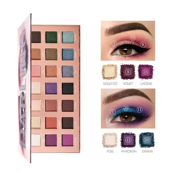 

21 Color Matte Eyeshadow Palette Nude Glitter Eye Shadow Shimmer Pigment Metallic Smoky Beauty Brand Makeup Set