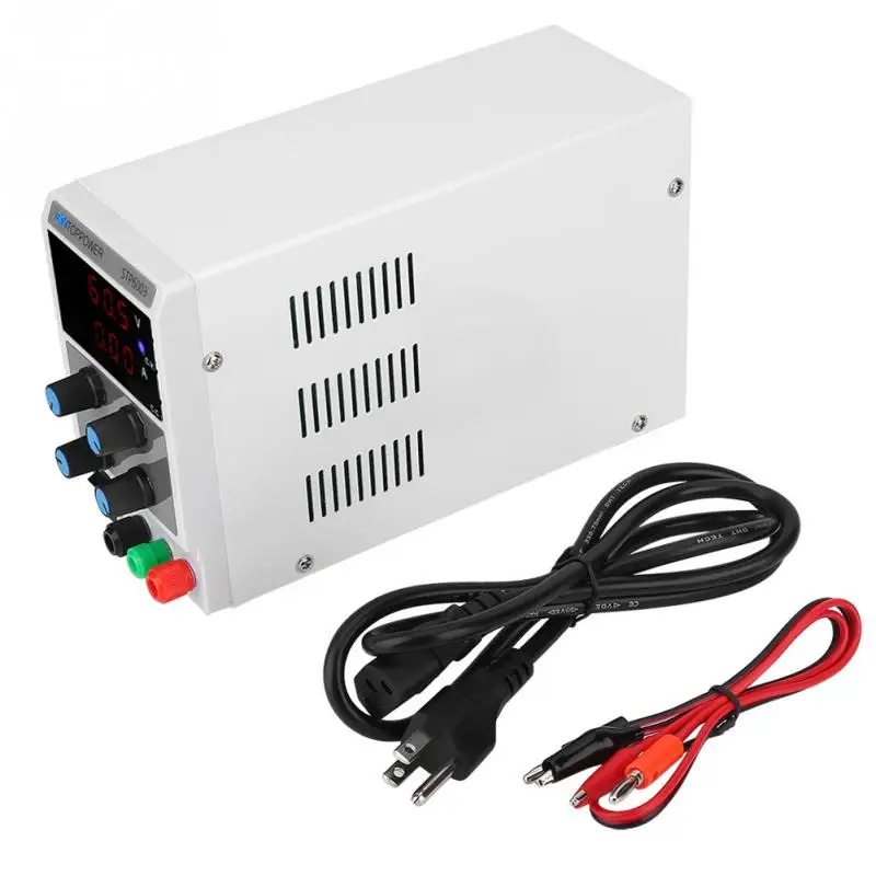 

STP6003 DC Power Supply 0-60V 0-3A Regulated DC Power Supplyer 3-digit Display Input 110/ 220V 50/60Hz Tool AccessoryV