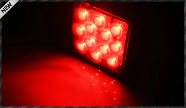 1) Дымчатая линза 12-светодиодный супер яркий тормозной светильник для прицепа сцепка Крышка подходит для буксировки и буксировки " Стандартный Размер приемника