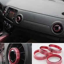 Автомобильный Алюминиевый Сплав Кондиционер вентиляционное отверстие выходное кольцо Крышка отделка украшение для Honda XRV аксессуары для автомобиля-Стайлинг