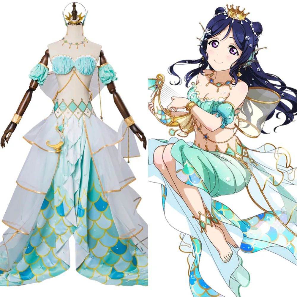 

Kanan Matsuura Cosplay Costume Love Live Kanan Matsuura Mermaid Dress Awaken Cosplay Costumes Dress Women Adult Mermaid Costumes