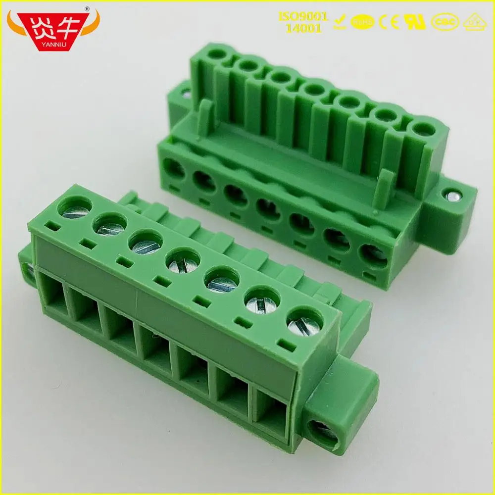KF2EDGKM-5.0-7P женский 2EDGKM 5 0 мм 7PIN с фланцем PCB разъем вставные клеммные блоки MSTB 2