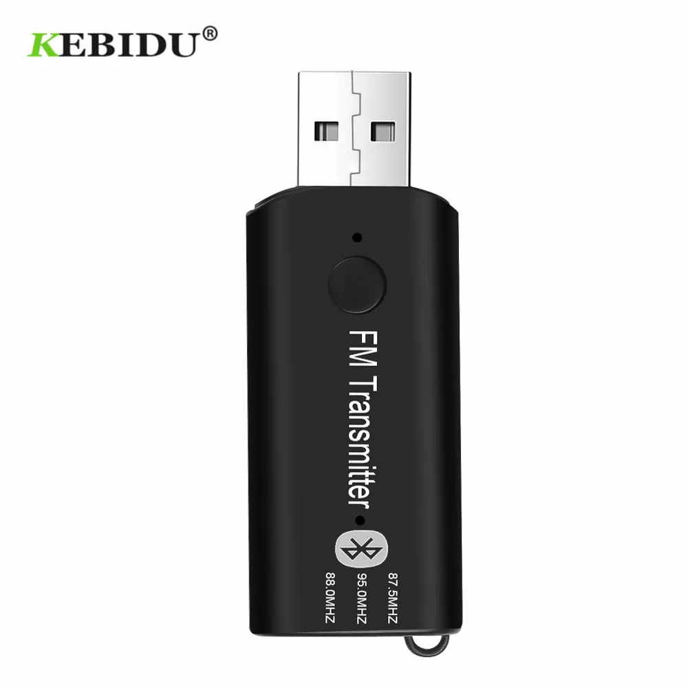 Автомобильный USB передатчик KEBIDU, Bluetooth, 3,5 мм, Bluetooth, 5,0, EDR, беспроводной адаптер, FM автомобильный комплект, Handsfree, для iPhone, samsung, Android