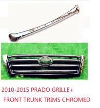 2010-2015 PRADO FJ150 2700 4000 CHROMED&DARK GREY FRONT GRILLE +FRONT TRUNCK TRIMS ACCESSORIES CHROMED