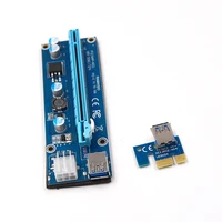 pci express riser card PCIE מיני כדי PCI Express Extender Riser Card PCIE 1X ל 16x חריץ USB3.0 כבל נתונים SATA כדי 6pin Power Supply עבור Bitcoin כרייה (3)