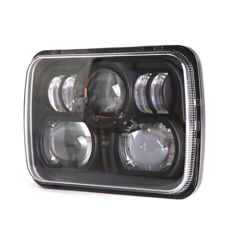 2PC New Black 5 X 7 LED Headlight Replacement for Jeep Cherokee XJ Truck ss