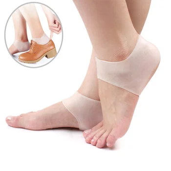 Dropshipping 2 Pairs Hak Protector Siliconen Gel Enkel Ondersteuning Zachte Sokken Voet Mouw Voor Hielspoor Relief Smj