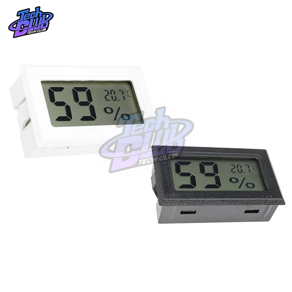 Mini Digital LCD Indoor Convenient Temperature Sensor Humidity Meter Thermometer Hygrometer Gauge Black Case