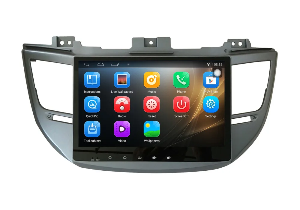 Top Nedehe 10.1 inch 1024x600 Android 7.1 Car Radio dvd GPS for Hyundai IX35 Tucson 2015 2016 car head unit audio player Bluetooth 2
