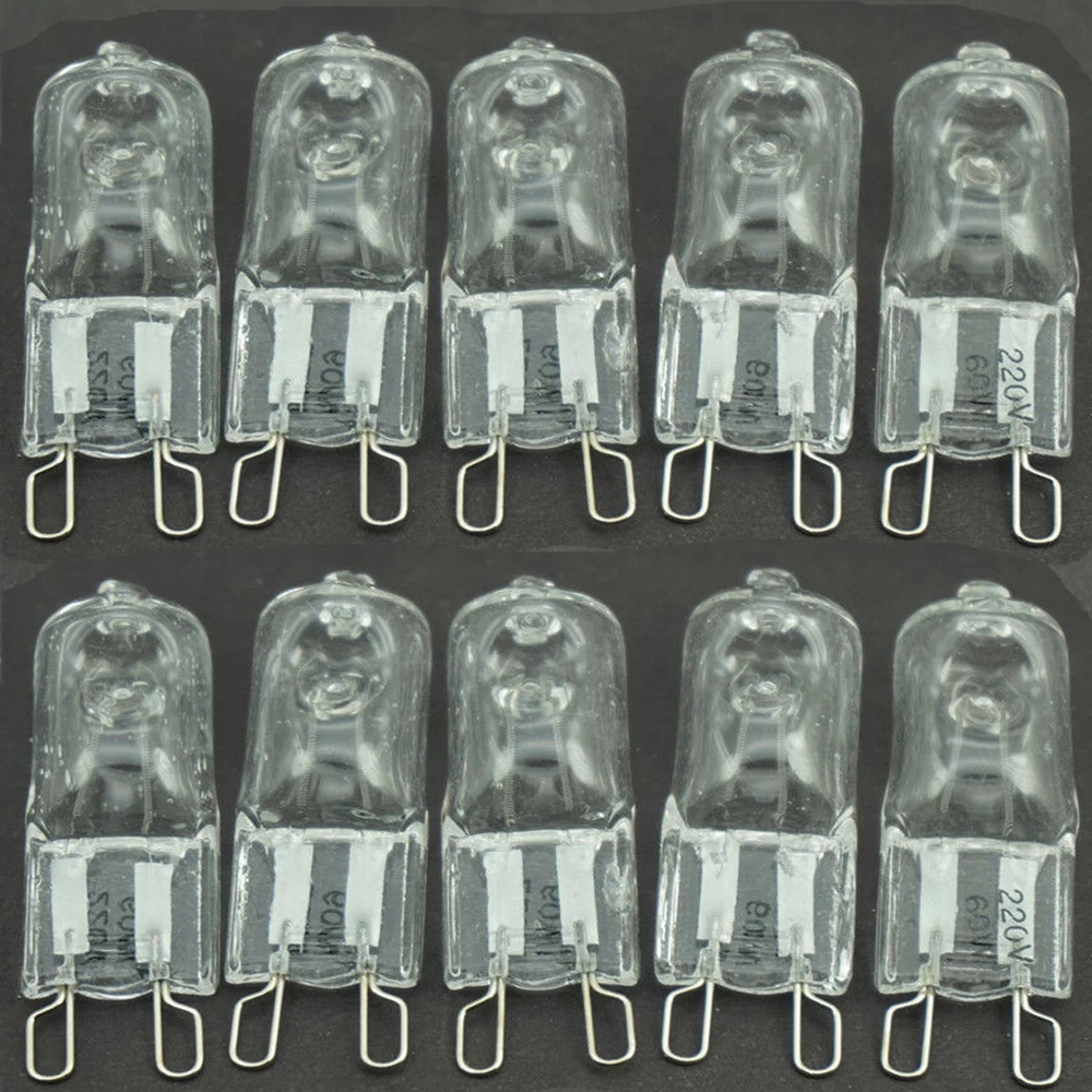 10 adet/grup G 9 Pin Halojen 120 v volt | 25 35 40 50 60 W | watt Ampul JCD G9