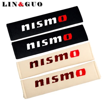 

2PCS Car Safety Belt embroidery pattern covers seat belt fit for Nissan nismo New Qashqai Murano X Trail X-trail Teana 2015 2016