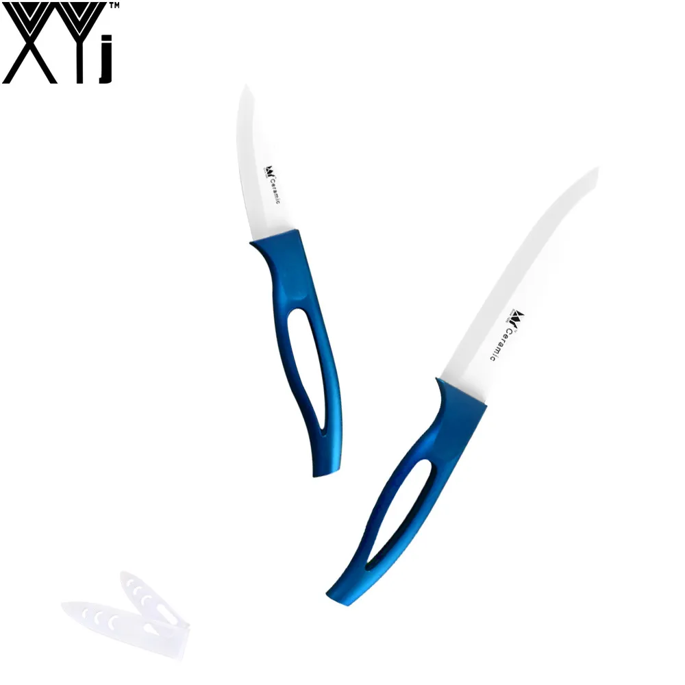 

Sharp Cooking Tools XYJ Brand Ceramic Blade Kitchen Knife Two Piece Set High Quality 5 Inch Slicing 3 Inch Paring Ceramic Knife
