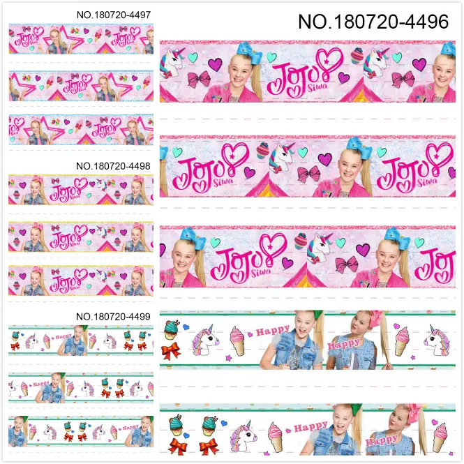 10 ярдов-разные размеры-JOJO gilr Grosgrain ribbon-JOJO, jojo, lovely girl printed ribbon