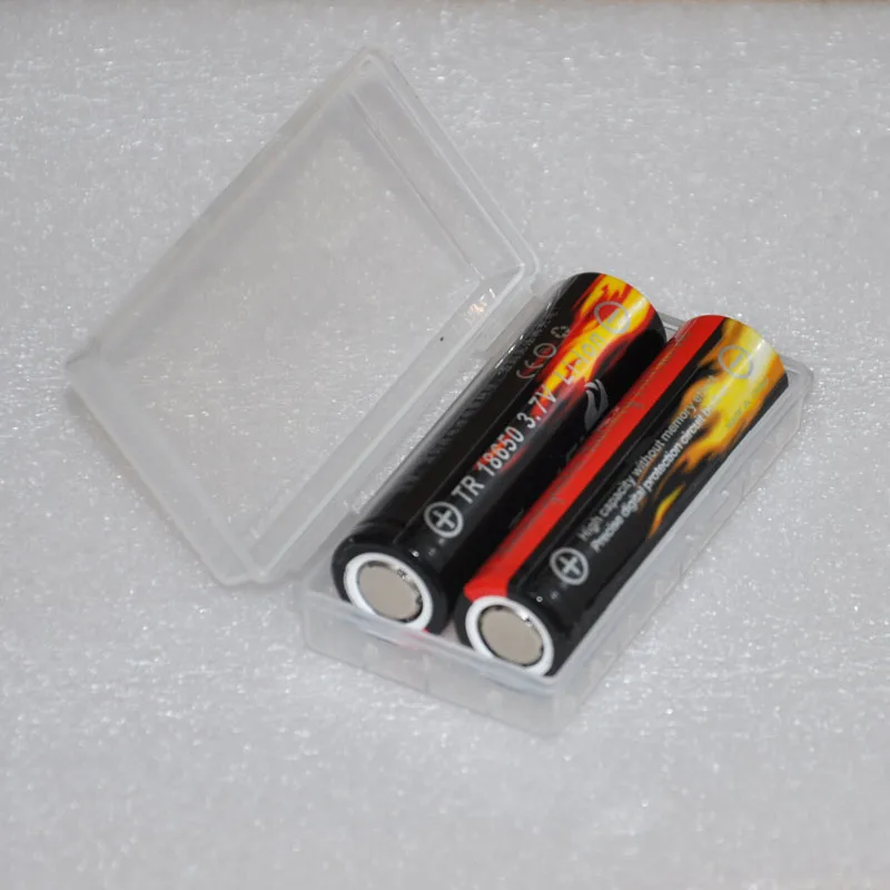 2 ШТ. Tusfire 3.7 В ICR батареи 18650 2800 мАч + ящик для хранения литий ионный аккумулятор led